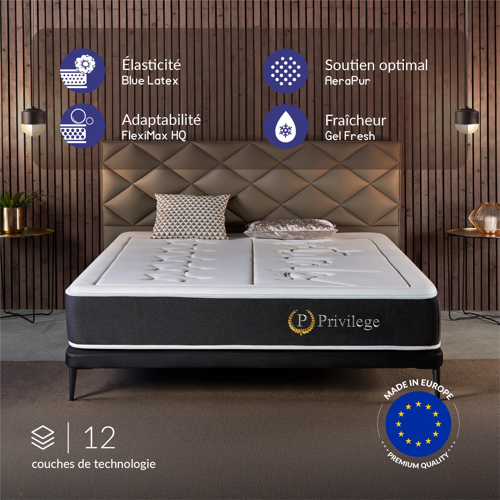NATURALEX - Privilege - Matelas 140x200-26 cm