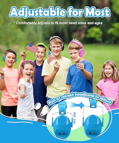 Miniatura 7 de PROHEAR 032 2.0 Auriculares con cancelación de ruido para niños, reducción de ruido de 25 dB, orejeras sensoriales ajustables de protección de oídos