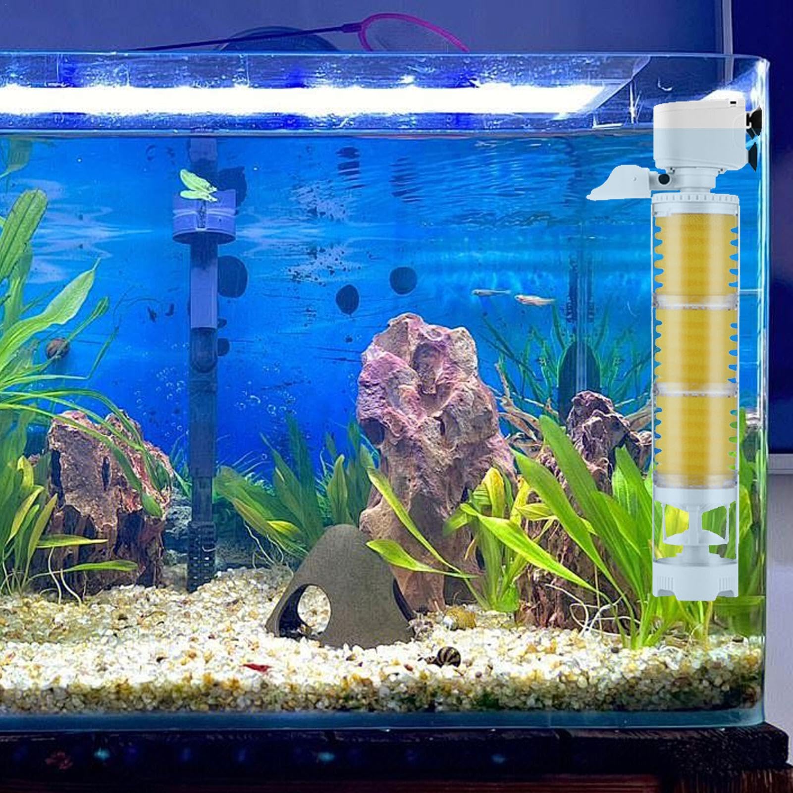 Filtre éponge pour aquarium, filtre interne réglable pour aquarium | Filtres d'aquarium Filtre de réservoir - Le filtre éponge le système de filtration en eau pour des