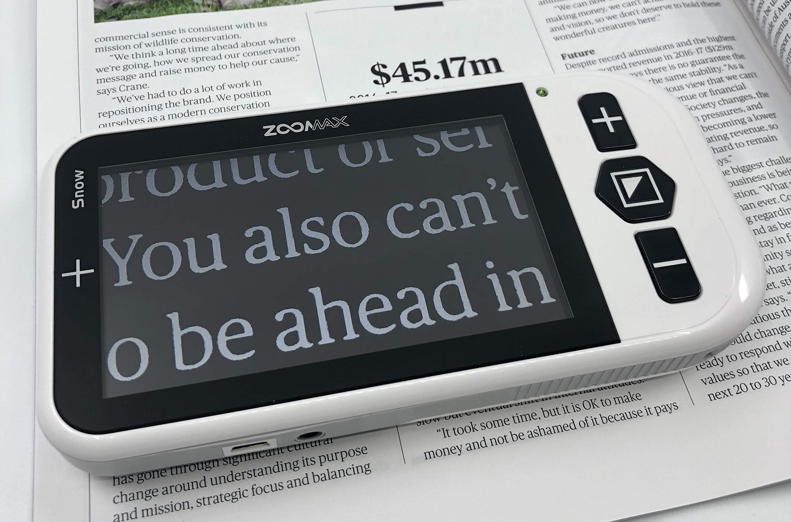 Zoomax Snow 4.3 Portable Video Magnifier