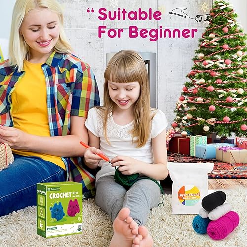 Miniatura 4 de Faircosy Kit de ganchillo para principiantes a ganchillo kits de animales de ganchillo para niños y adultos - Kit de inicio para aprender a tejer
