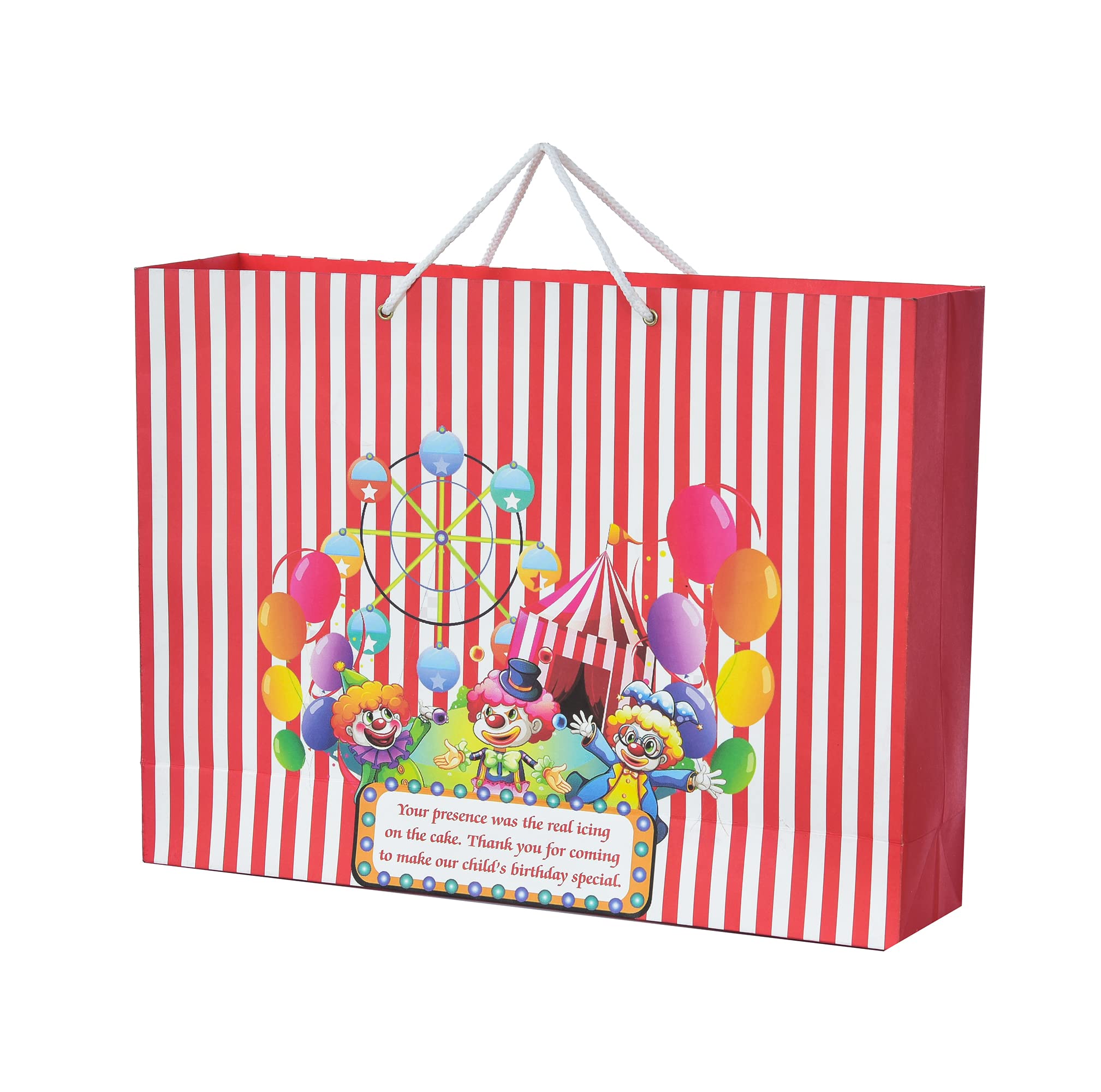 See full amazon price history chart for PPJ ® - CARNIVAL THEME BIRTHDAY PARTY (30 Pcs.) PAPER CARRY BAG, 16 Inch X 12 Inch X 4 Inch RETURN GIFT/HAPPY BIRTHDAY/RETURN GIFTS/GIFTS (Pack of 30) PPJ ® - CARNIVAL THEME BIRTHDAY PARTY (30 Pcs.) PAPER CARRY BAG, 16 Inch X 12 Inch X 4 Inch RETURN GIFT/HAPPY BIRTHDAY/RETURN GIFTS/GIFTS (Pack of 30) (B0CR3VTSCB) Amazon Price History, Amazon Price Tracker