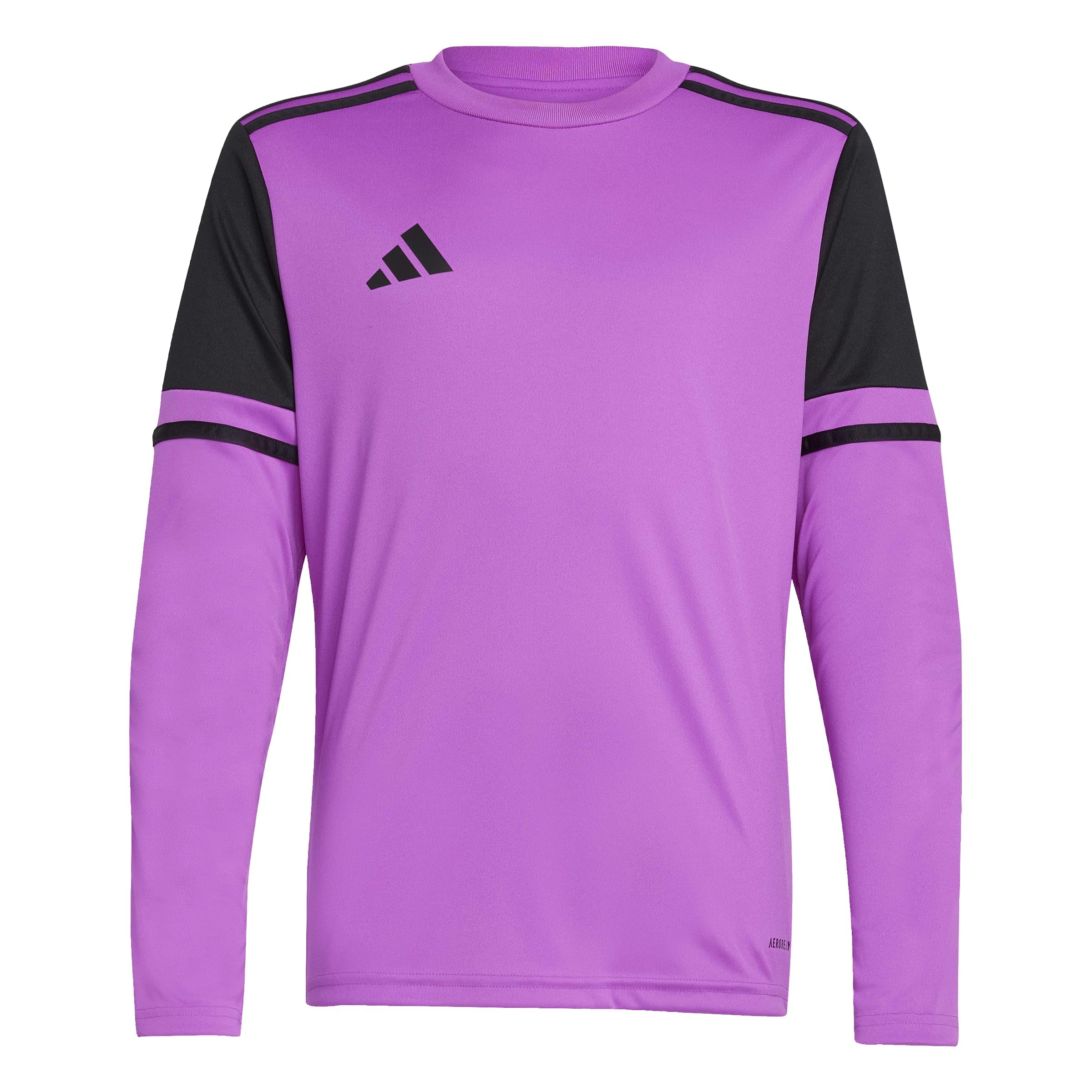 adidas Unisex Kids Squadra25 Goalkeeper Jersey Long Sleeve Kids Shirt, Flash Pink/Black, 5-6 Years