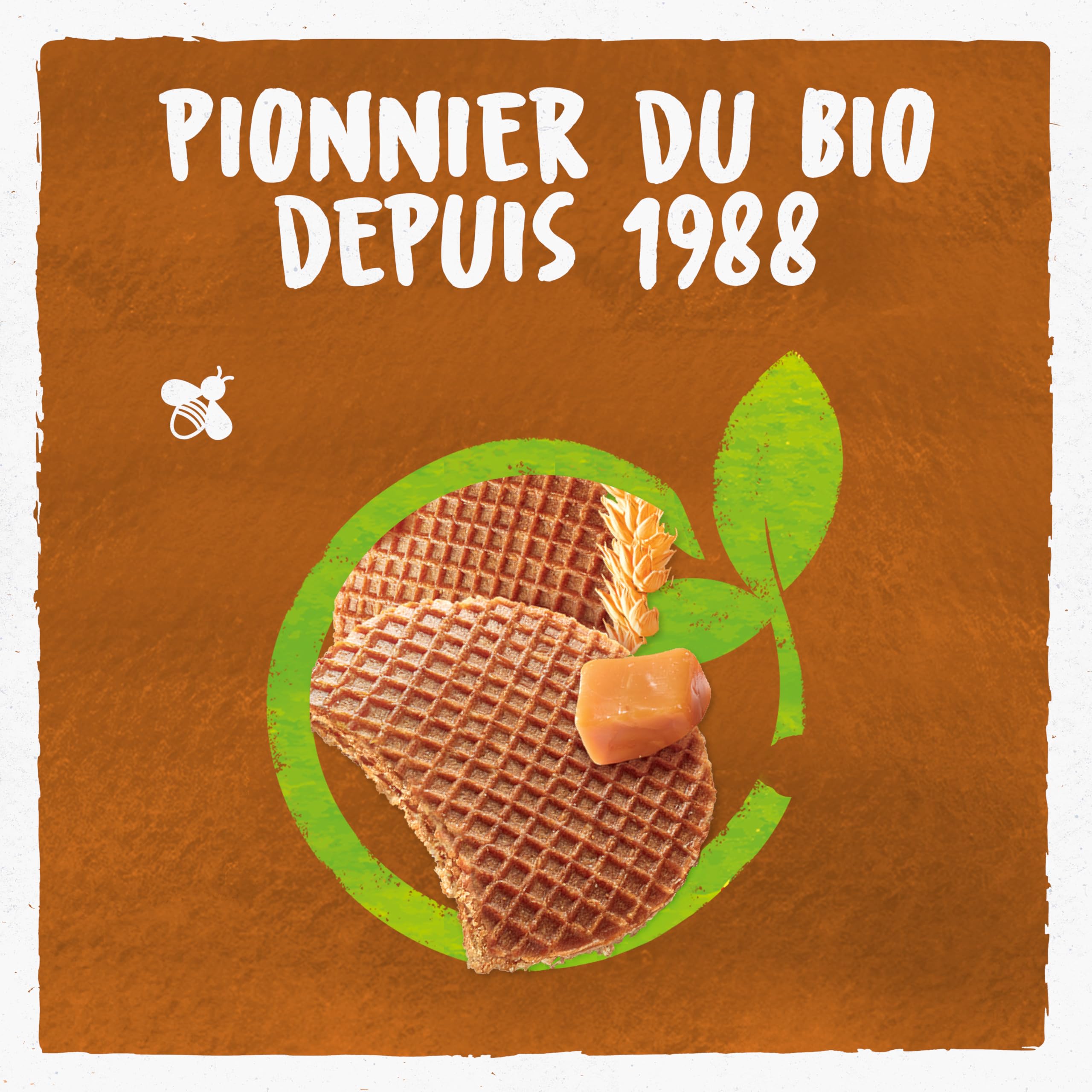 Bjorg Biscuit Gaufres au Caramel 175 g