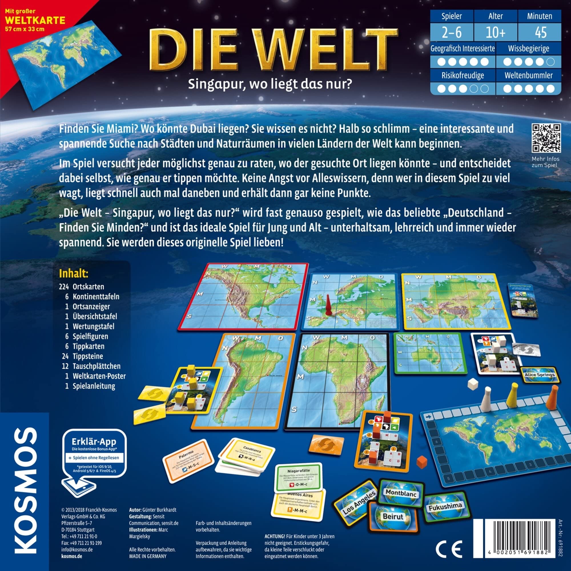 Kosmos 691882 – Jeu « Die Welt – Singapour wo liegt das nur ? » (français Non Garanti)