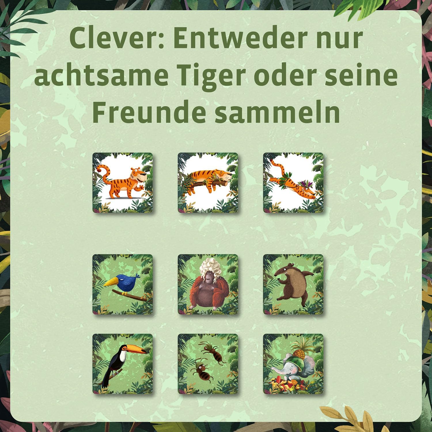 Kosmos 683726 The Mindful Tiger - The Animally Exciting Memory Game, Board Game for Children from 5 Years, Children's Play, Memo Game with The Characters from The Book The Mindful Tiger