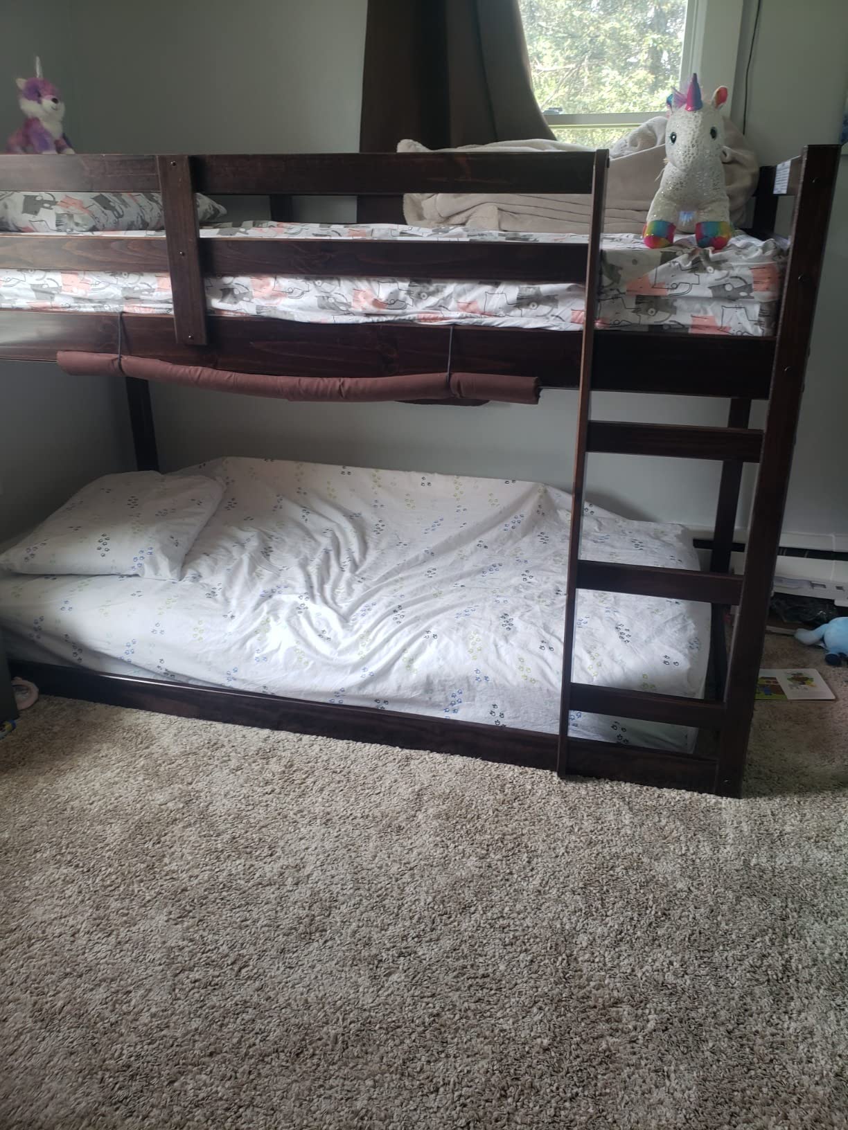 26/mo Finance Low Bunk Beds Twin Over Twin, Wood Twin Bunk Bed Frame