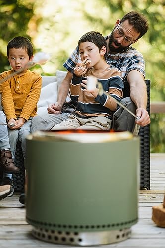 Miniatura 37 de Solo Stove - Fogata de 19.5 pulgadas, hoguera sin humo con cenicero extraíble removible, hoguera portátil para exteriores, acero inoxidable