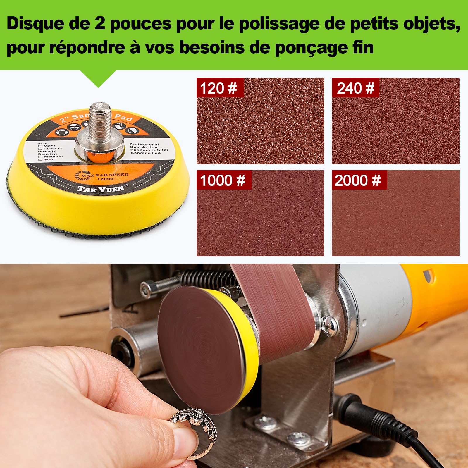 SI FANG Mini Ponceuse à Bande électrique Kit d'affûtage de Couteau, Petite Meuleuse d'établi, 7 Vitesses réglables, Pour le Travail du bois et du métal, la Bijouterie l'artisanat Polissage Meulage