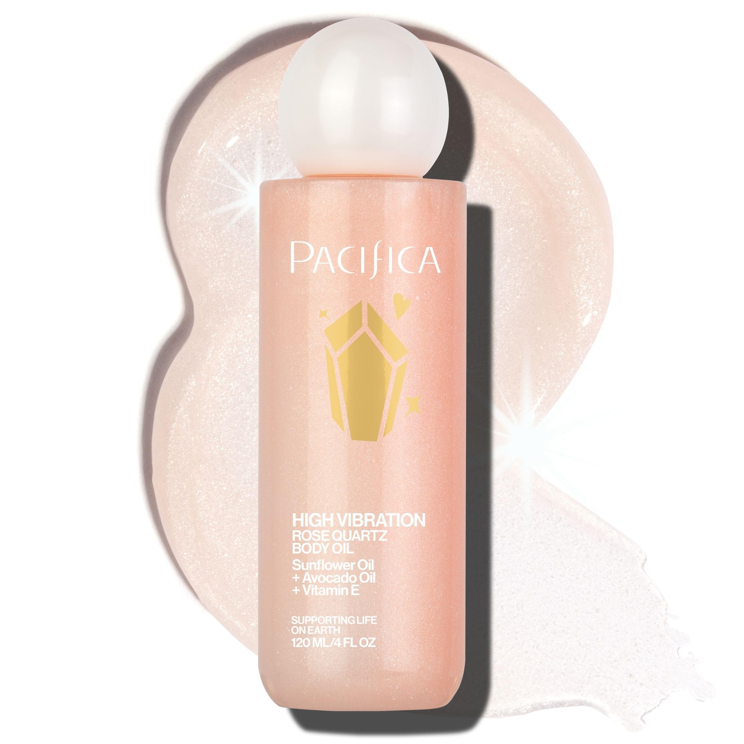 Amazon.com : Pacifica Rose Quartz Body Oil – High Vibration Hydrating Body  Oil with Natural Plant Oils & Rose Quartz Crystals, Moisturizing &  Nourishing, Vegan & Cruelty-Free, Clean Beauty, Floral Scent, 4