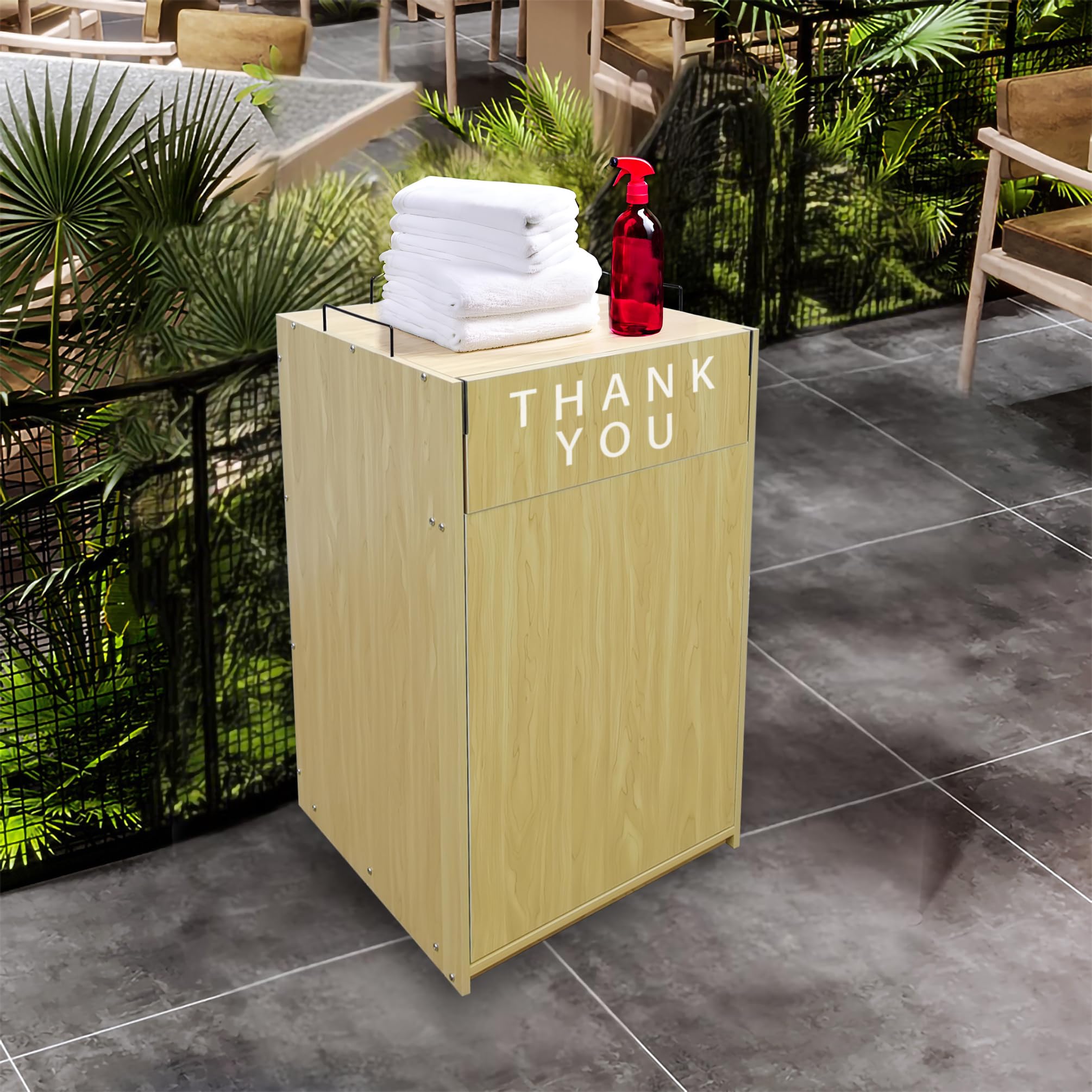 Amazon.com: FixtureDisplays 20X20X39.4 Maple Restaurant Food Trash
