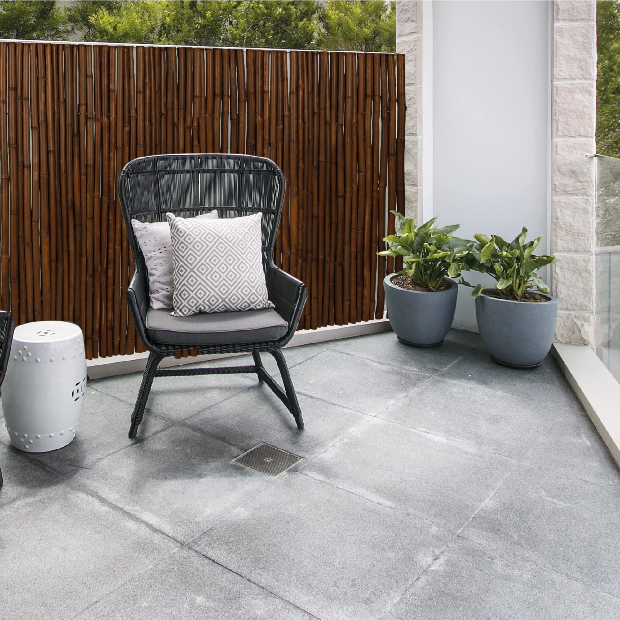 Sol Royal Premium Bambus Sichtschutz Zaun 180x250cm B23 Dunkelbraun – hochwertig gehärtete Bambusrohre Ø 2-3cm, witterungsbeständiger Bambuszaun Indoor & Outdoor, Balkon Sichtschutz