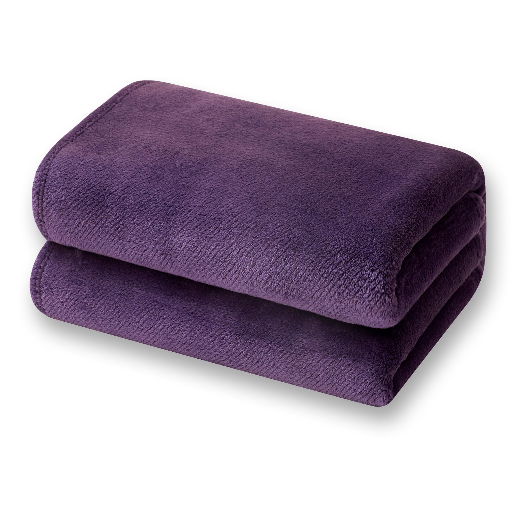 COOVASuper Soft Throw Blanket - Cozy 3D Jacquard Line Blanket, Lightweight and Warm Fleece Blanket for Couch, Gift for Women,Bed,Sofa,Chair,Camping and Travel.(Purple Green, 50"x60")