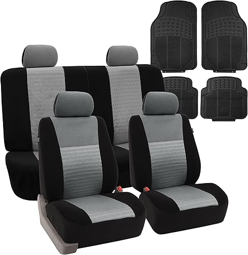 Miniatura 10 de FH Group Juego combinado Trendy Elegance 3D Air Mesh Juego completo de fundas de asiento de coche, bolsa de aire y listo para dividir con