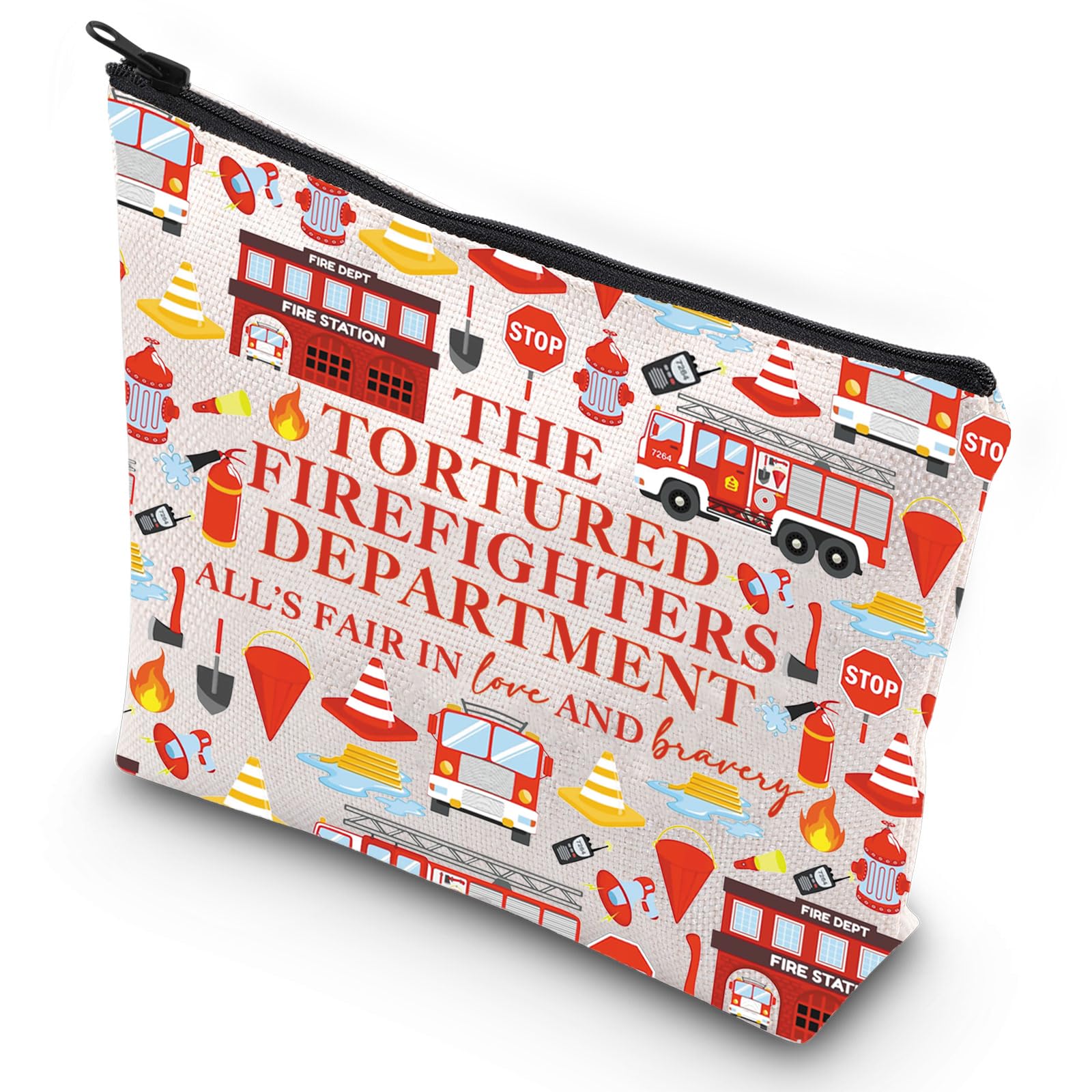 G2TUP Firefighter Cosmetic Makeup Bag Firefighter Theme Gift Firefighter Survival Kit Firefighter Mom Merchandise (Firefighter MG)