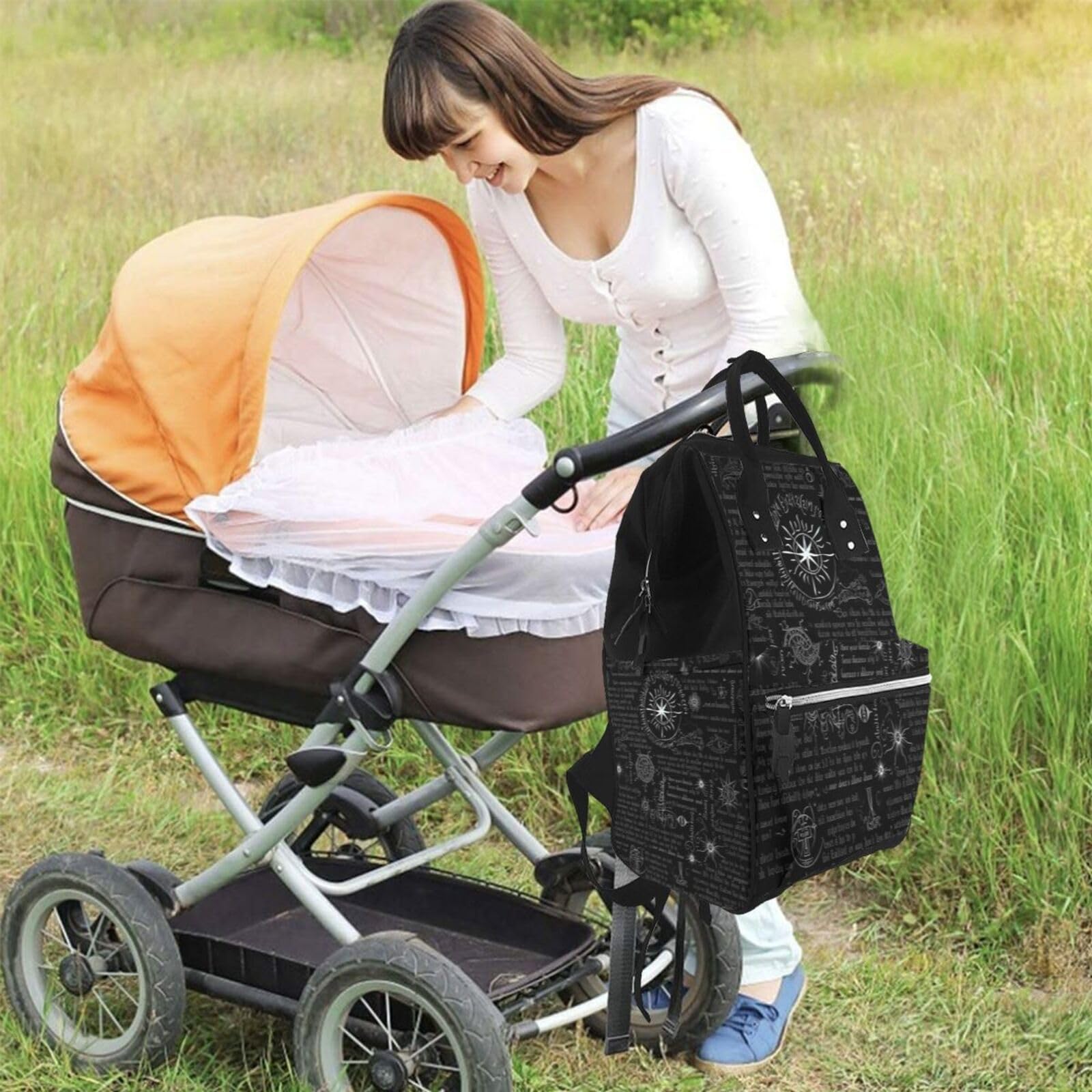 Inspiration Sac à langer multifonction pour ordinateur portable Sac à dos de voyage Grand sac à langer Noir, noir, One Size, Sacs à dos de voyage