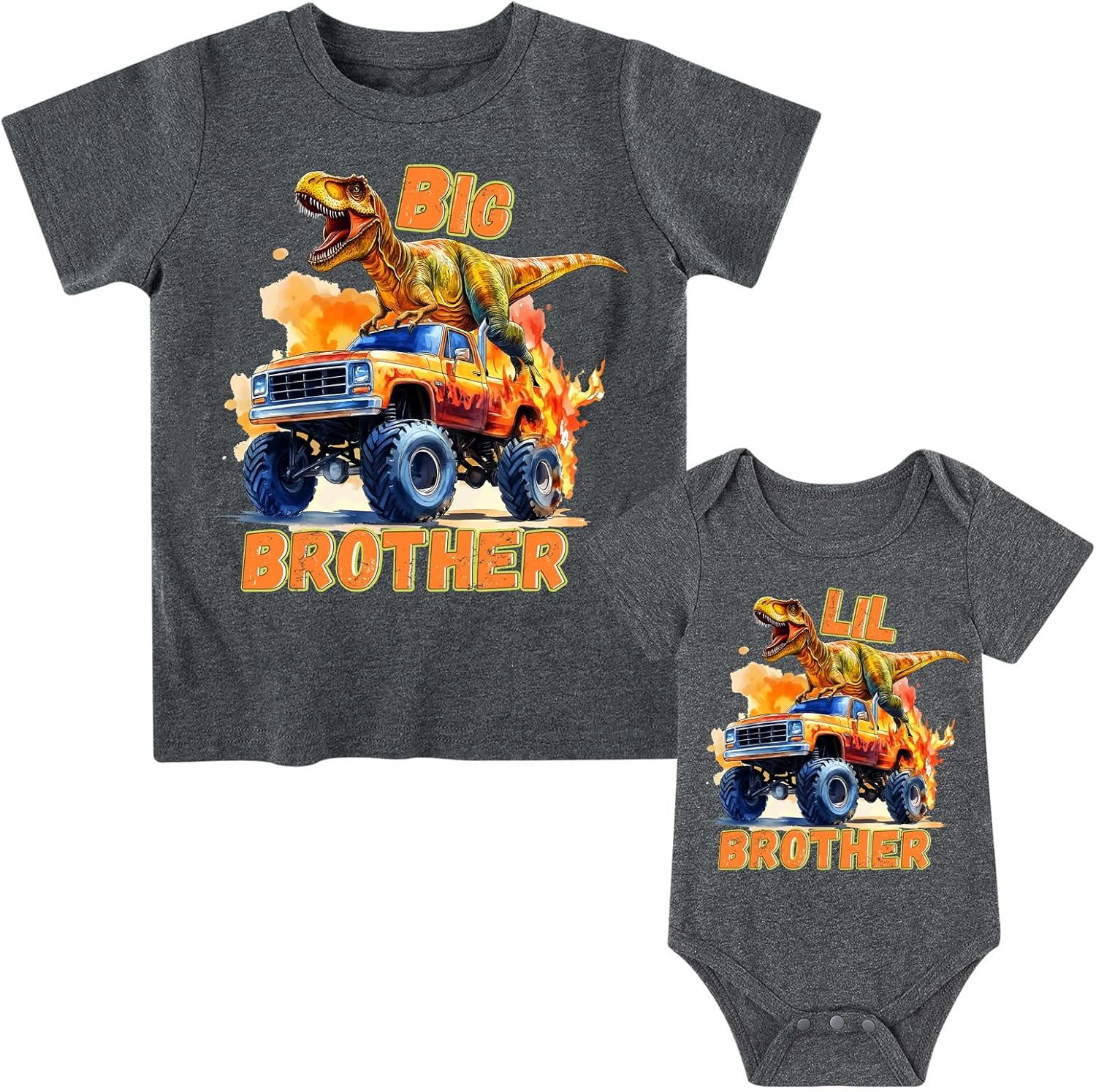 Funnycokid Big Brother Little Brother Matching Outfits Toddler Lil Bro Boy Shirts Set Baby Gifts Clothes