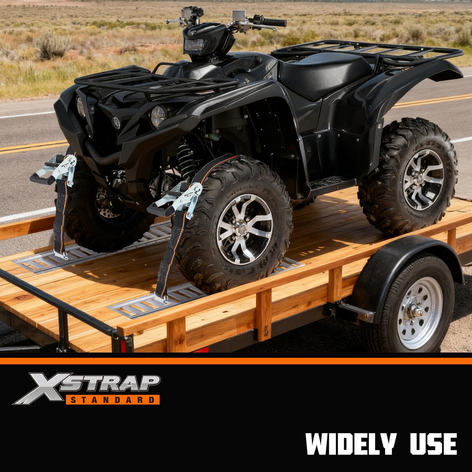 XSTRAP STANDARD E-Track Ratschengurte, 5,1 x 40,6 cm, 2 kg, Bruchfestigkeit, robuster Umzugsgurt, LKW, Anhänger, Motorräder, Kajaks, Dach, 4 Stück