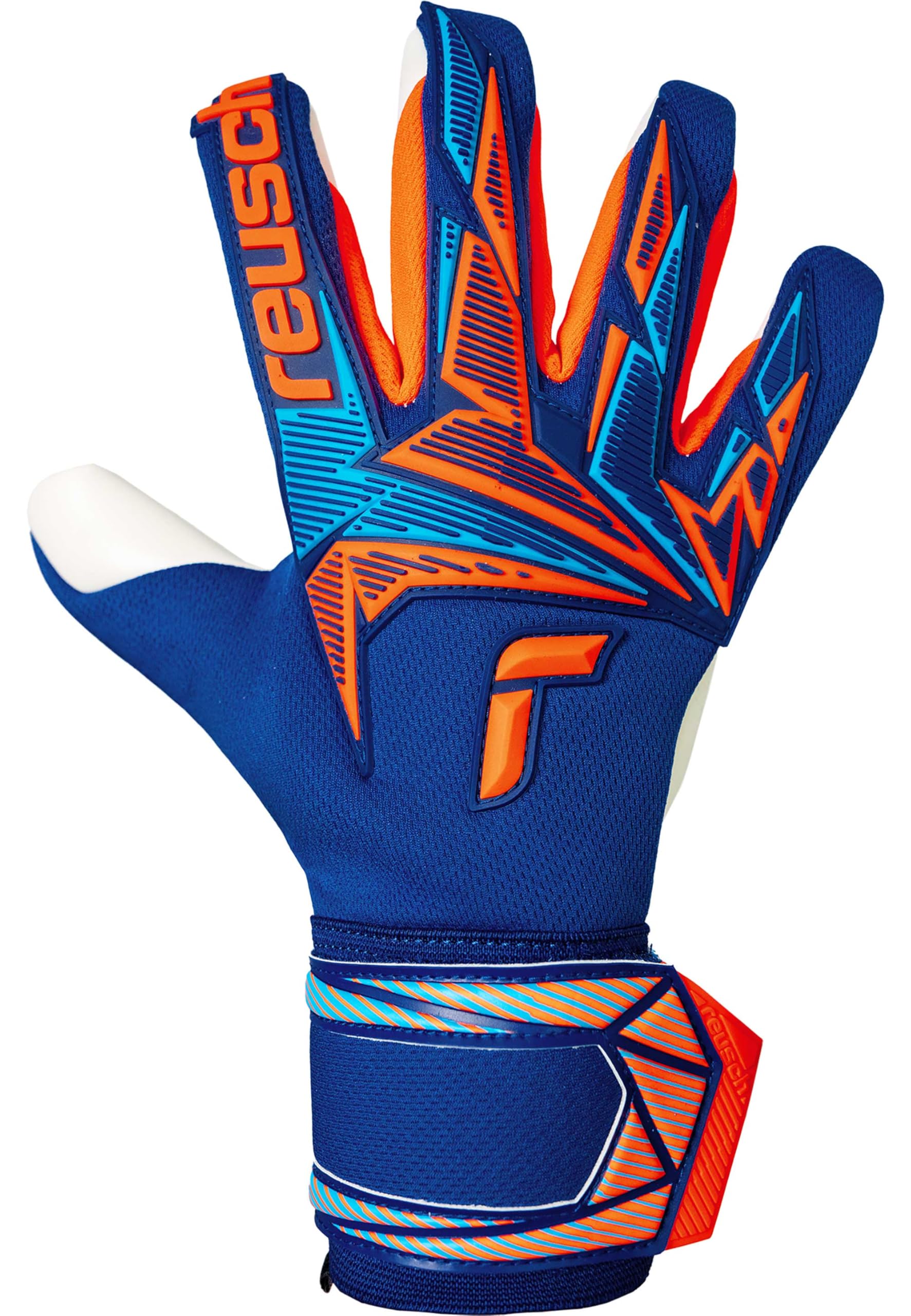 Reusch Guanti da portiere da uomo | ottima presa e vestibilità perfetta | traspiranti | per allenamenti e partite | erba sintetica ed erba naturale | taglie 7,5-11 | Attrakt Freegel Advance