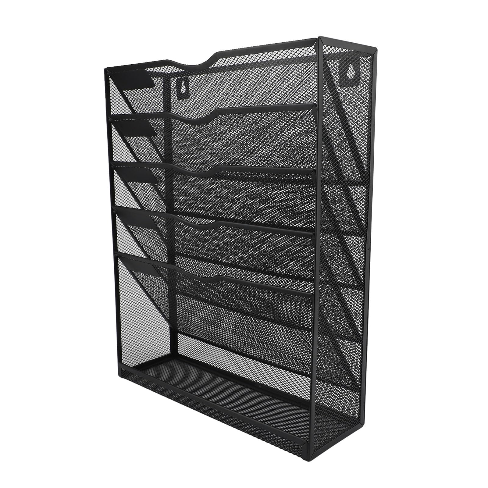 Organizzatore di File per Montaggio a Parete a 5 Livelli in Metallo Incontaminato per L'efficienza di Archiviazione in Casa e in Ufficio con Design Ad, 16,1 X 12,6 X 3,9 Pollici