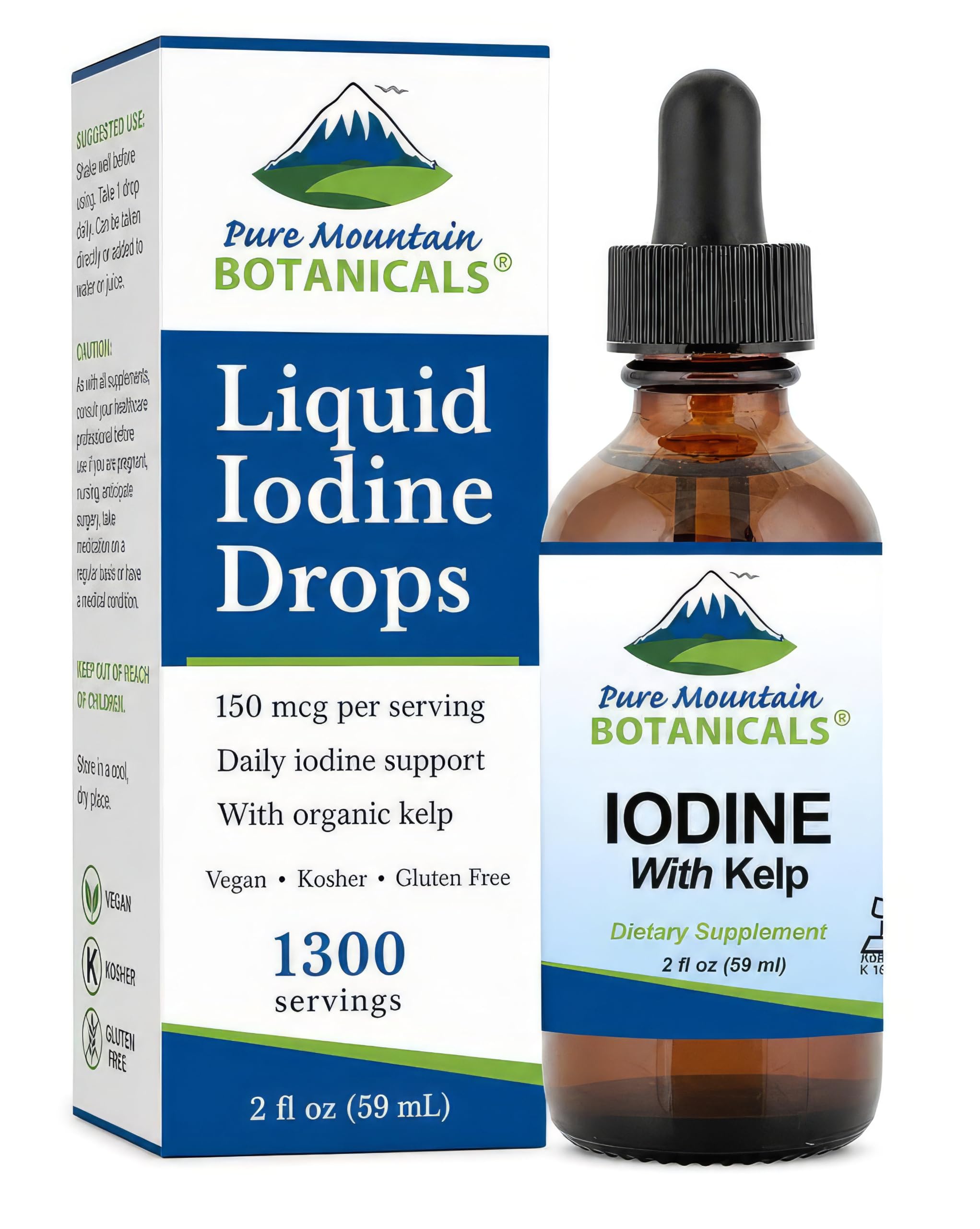 Amazon.com: Pure Mountain Botanicals Liquid Iodine Drops 150 mcg