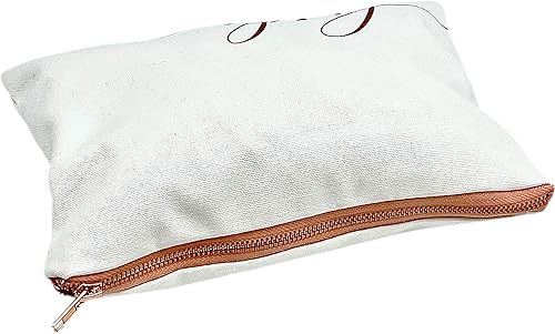 Miniatura 4 de QualityVibe 6 bolsas de maquillaje para damas de honor y 1 para novia. 7 bolsas grandes de lona con cremallera de metal y forro interior. Para