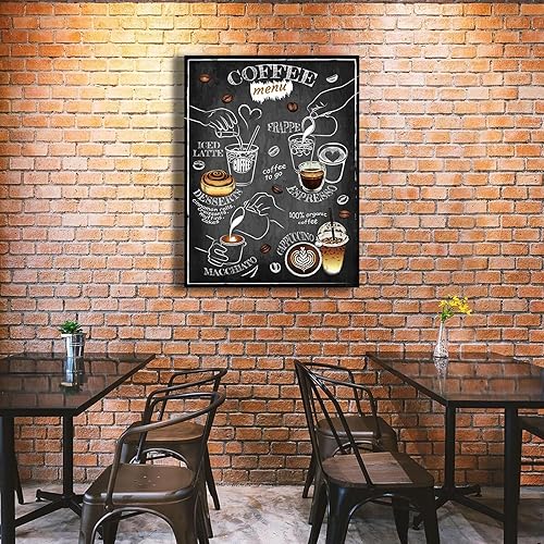 Miniatura 7 de Lienzo retro de café para pared, pinturas de cafetería, decoración de pared, póster para amantes del café, impresión de arte para sala de estar,