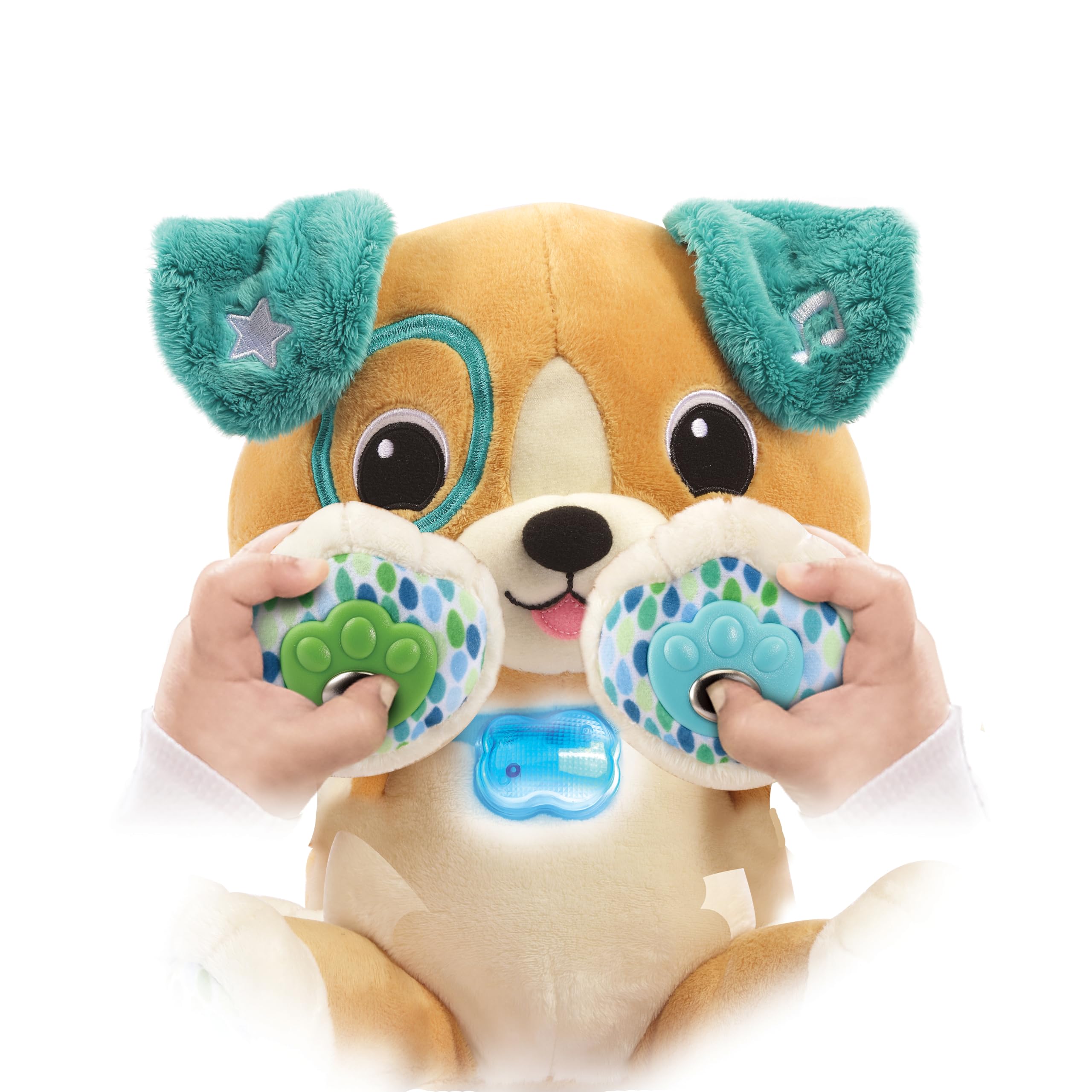 VTech Leapfrog Amigo Scout patitas Divertidas, Peluche sensorial para bebés, Perrito Interactivo, Personalizado con tu Nombre, Regalo niños +1 año, Versión ESP