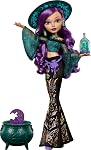 Monster High Poupée, Moonspel Magie par Monster High Rae Lumina La Sorcière du Soleil avec Cauldron Surprise & Accessoires comme Bougie & Sortbook de soleil en jupe rose avec chaudron surprise & Accessoires comme bougie, chapeau & Livre d'orthographe