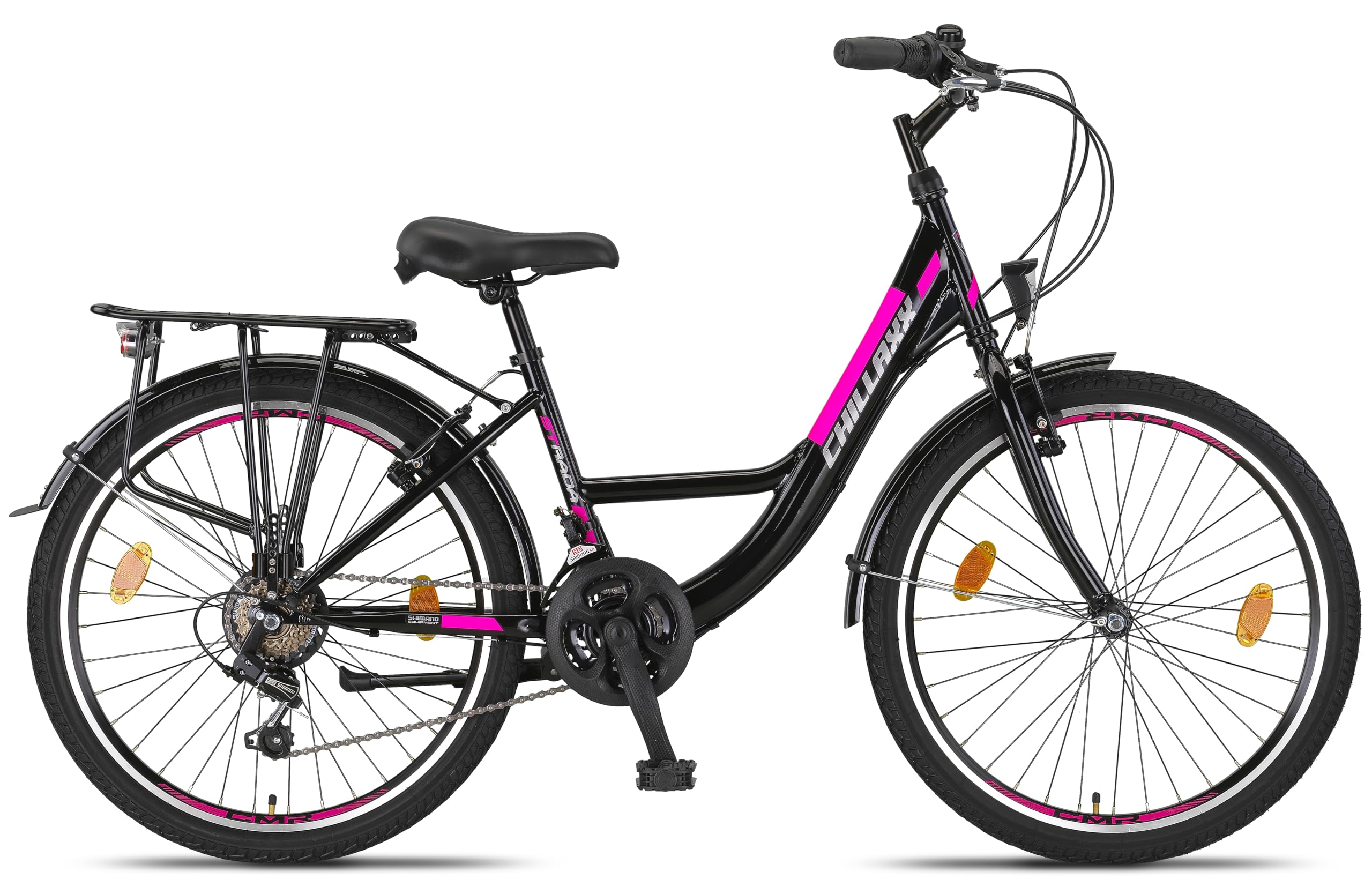 Chillaxx Bike Strada Premium City Bike in 24, 26, 28 pollici, bicicletta per ragazze, ragazzi, uomini e donne, cambio a 21 marce, bicicletta olandese