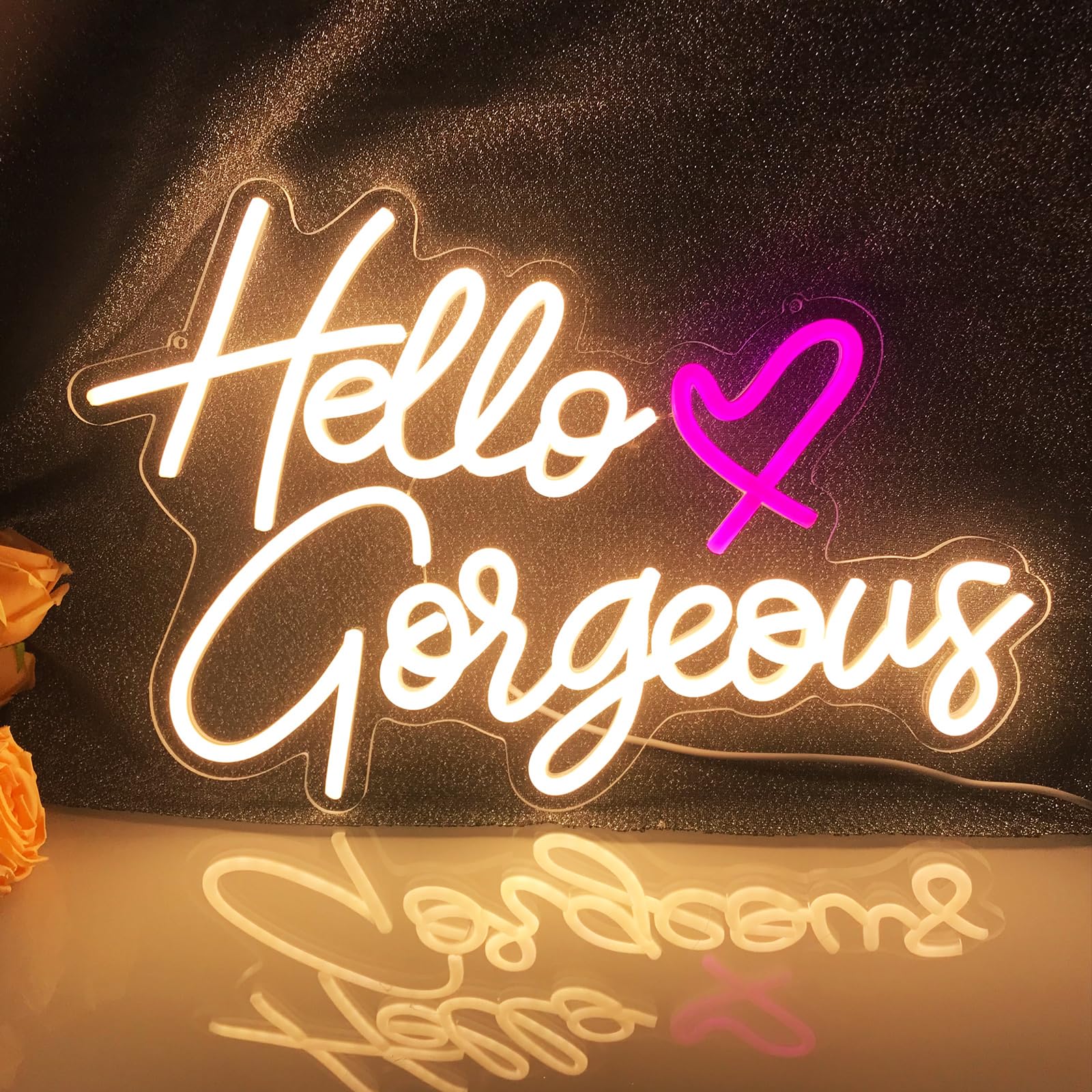 Hello Wunderschöne Neon LED Neon für Wände Warme Weiße Neon Lichter Für Junggesellenabschiede Geburtstag Verlobungspartys Hochzeitsdekoration Mit 16.5 "X 11"Zoll