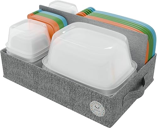 Organizadores de tapa dentro del gabinete - Organizador de contenedores de alimentos para gabinete - Organizador de almacenamiento de tapas -