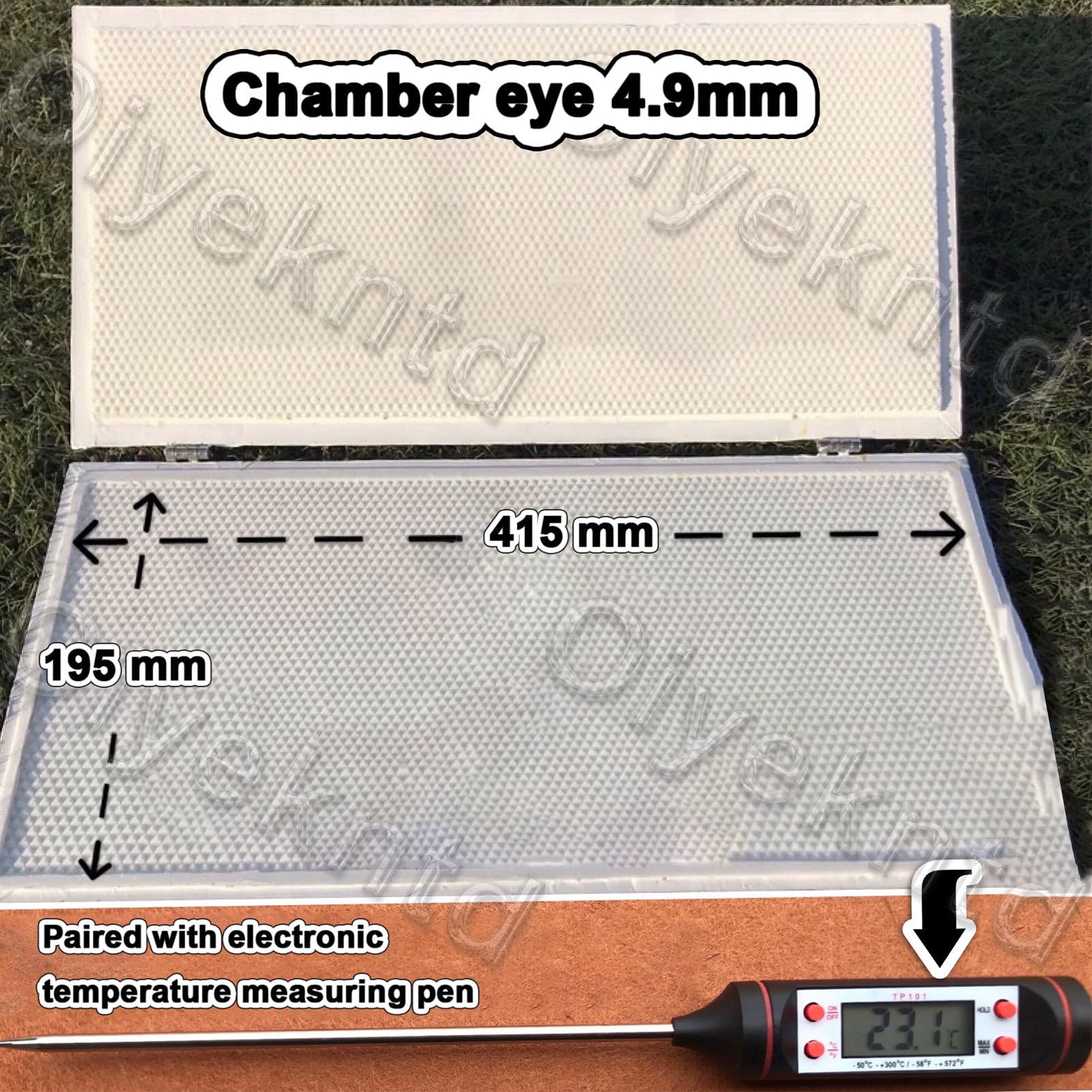 Máquina para láminas de cera de abeja, molde para láminas de cera de abeja, máquina para moldear cera de abeja, molde para estampar cera de abeja, ojos de cámara de 4,8/5,35 mm, suministros 4.9mm
