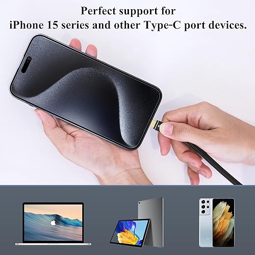 Miniatura 7 de Cable USB C a HDMI 2.1 de 4 pies, cable USB 3.1 tipo C a 8K HDMI, (8K a 60 Hz, 4K a 120 Hz) compatible con Thunderbolt 34, para MacBook Pro, iPad