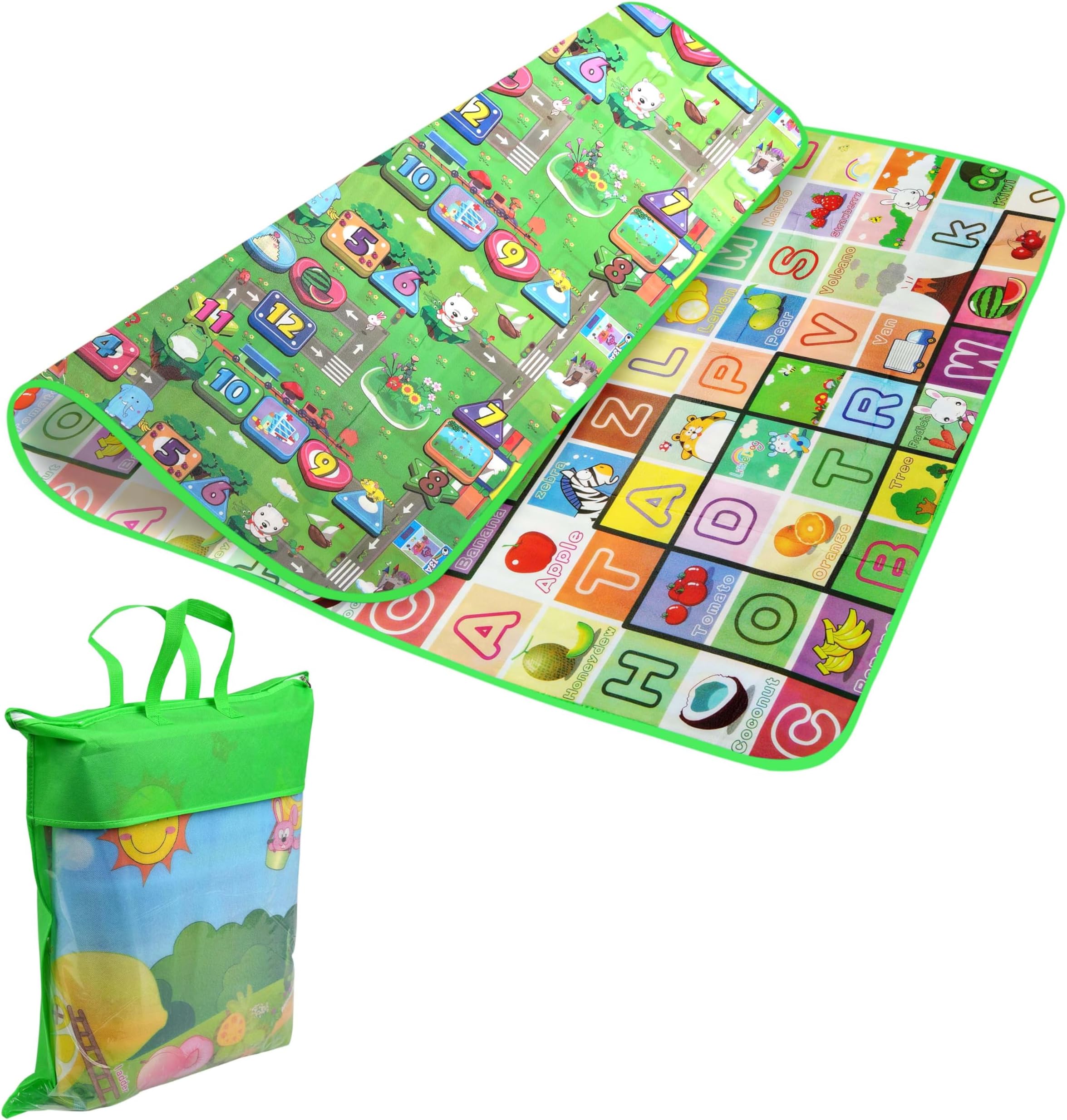 Kids Crawling Educational 2 Side Play Mat Game Soft Foam Picnic Carpet 200X180cm