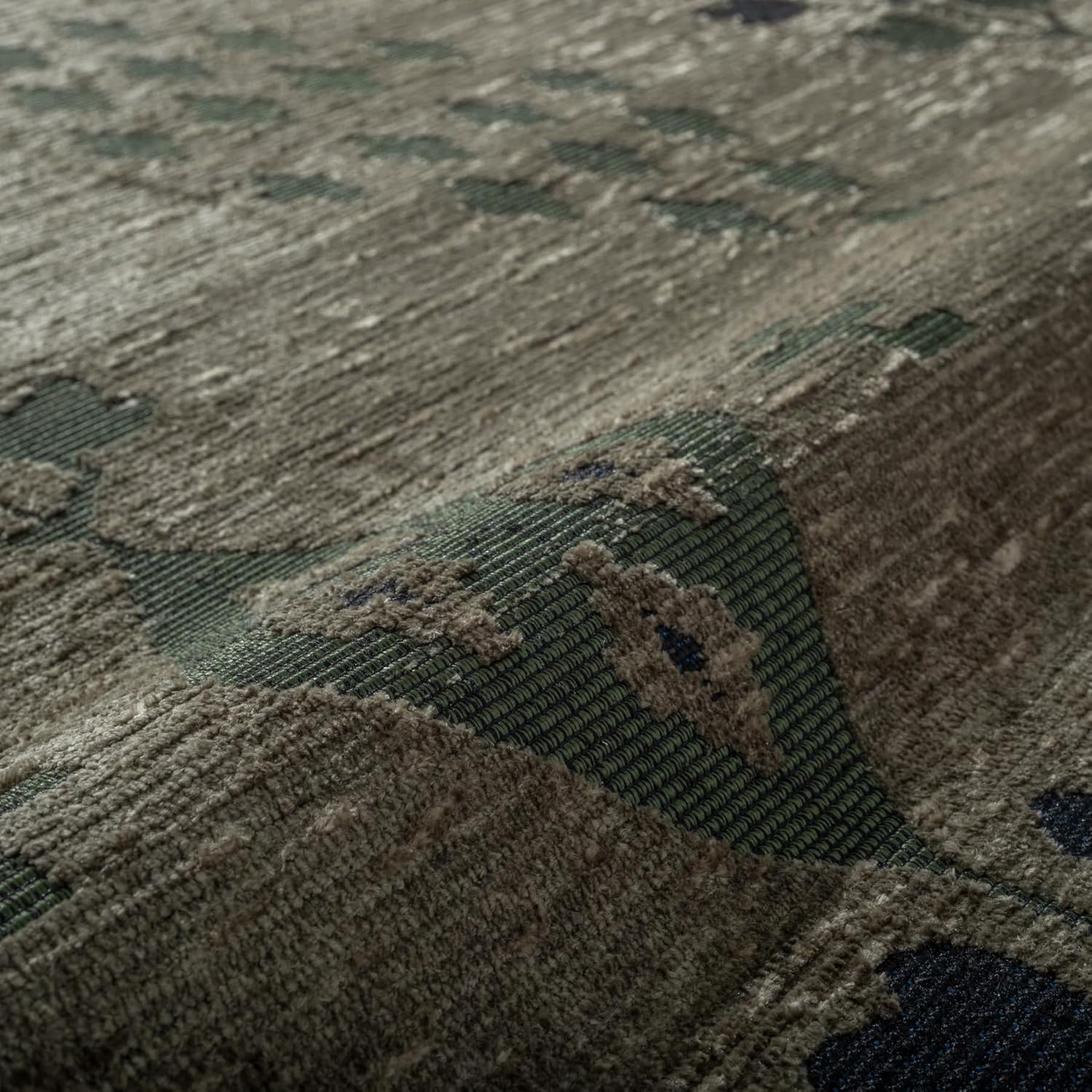 Revival Rugs Garland 7'x9' Washable Area Rug for Kitchen Bedroom - Oeko-TEX Certified, Green