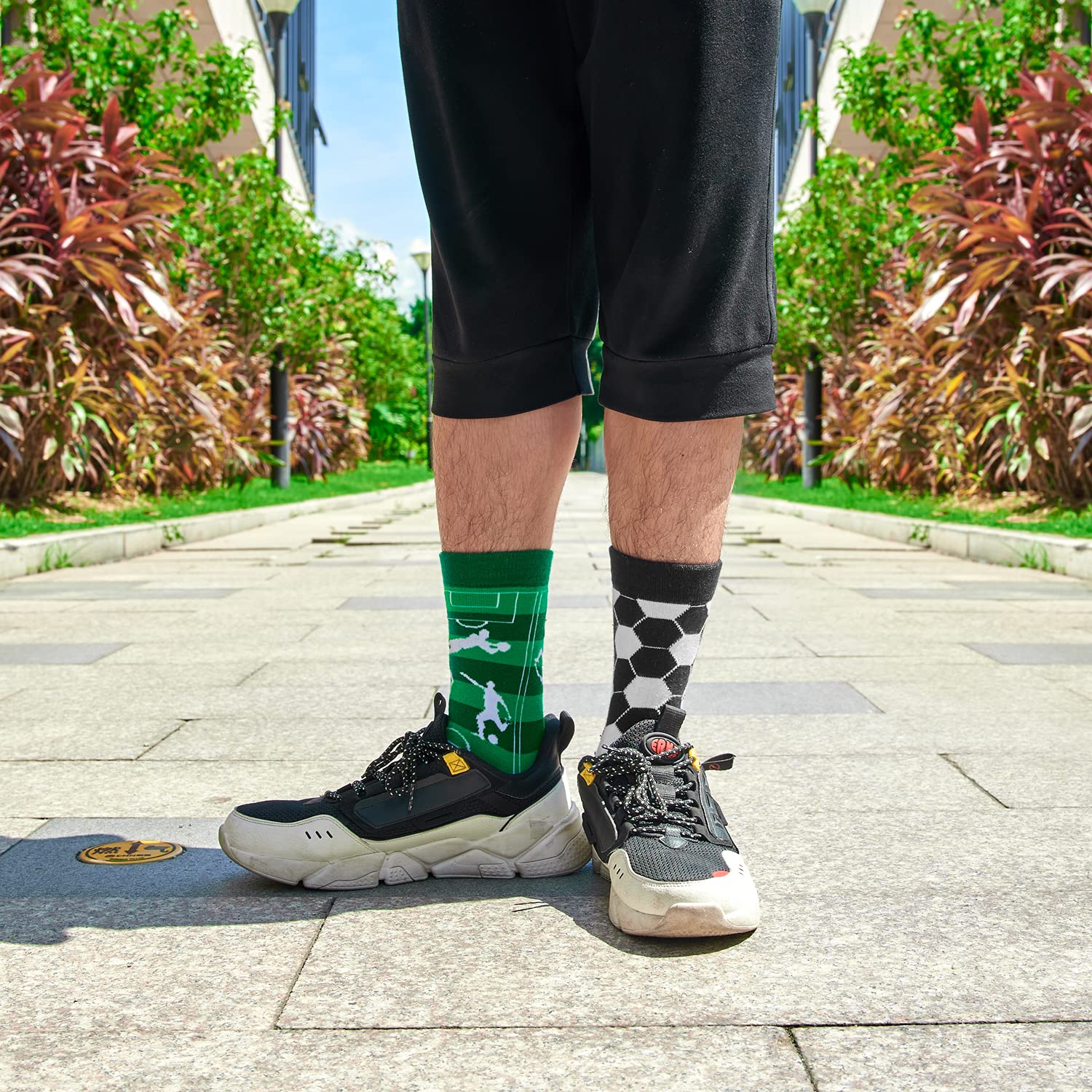 Voqeen Calzini da Uomo, Motivo Calcio, Divertenti Calze Unisex, Regalo Perfetto per gli Uomini, Tifosi del Calcio, Calciatori