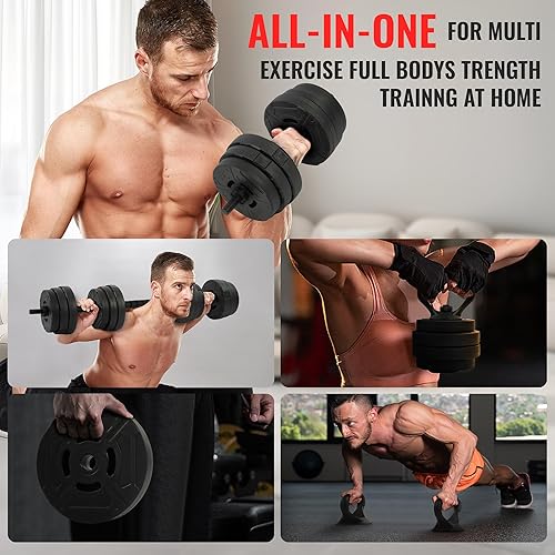 Miniatura 3 de Multi-Functional Portable Changeable Dumbbell and Barbell Kettlebell Set with Adjustable Weights, Multiple Styles