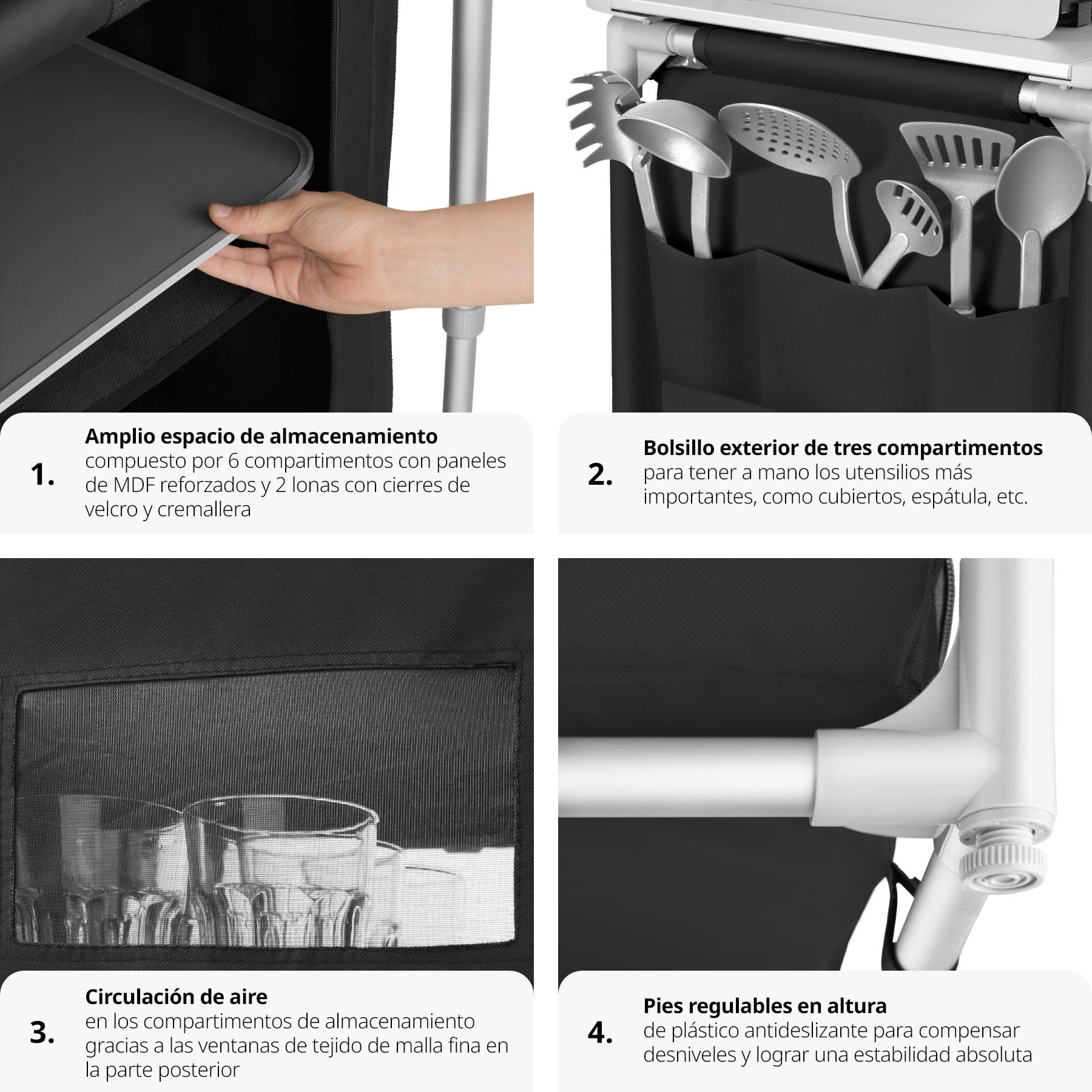 TecTake 800585 - Cocina de Camping para Muebles de jardín, Varios Modelos