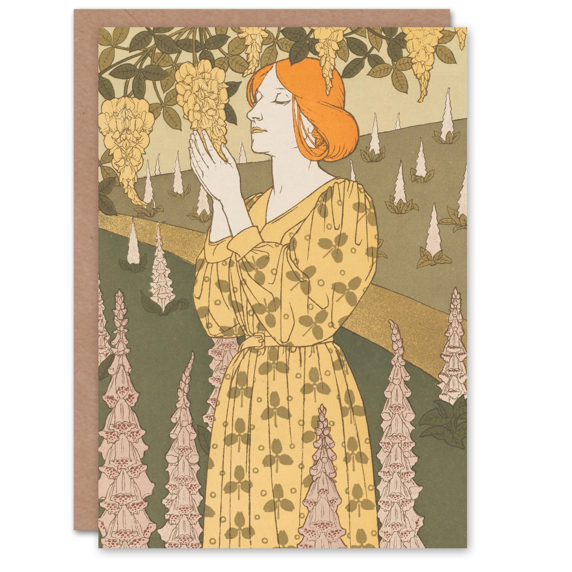 Artery8 Maurice Pillard Verneuil Art Card Laburnum and Foxglove