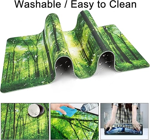 Vista 73 de Alfombrilla de escritorio, alfombrilla grande para mouse de 35 x 15.6 pulgadas, XXL extendida para juegos, con base antideslizante, alfombrilla