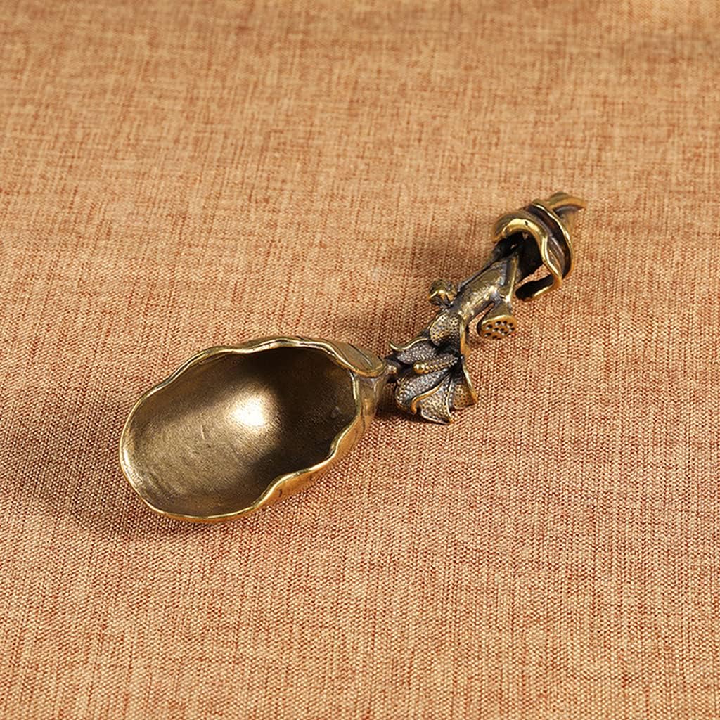 Copper Tea Scoops Shovel Teawares Accessories Decorations Antique Copper Spatula Spoon Tableware Ornaments Tea Shovel