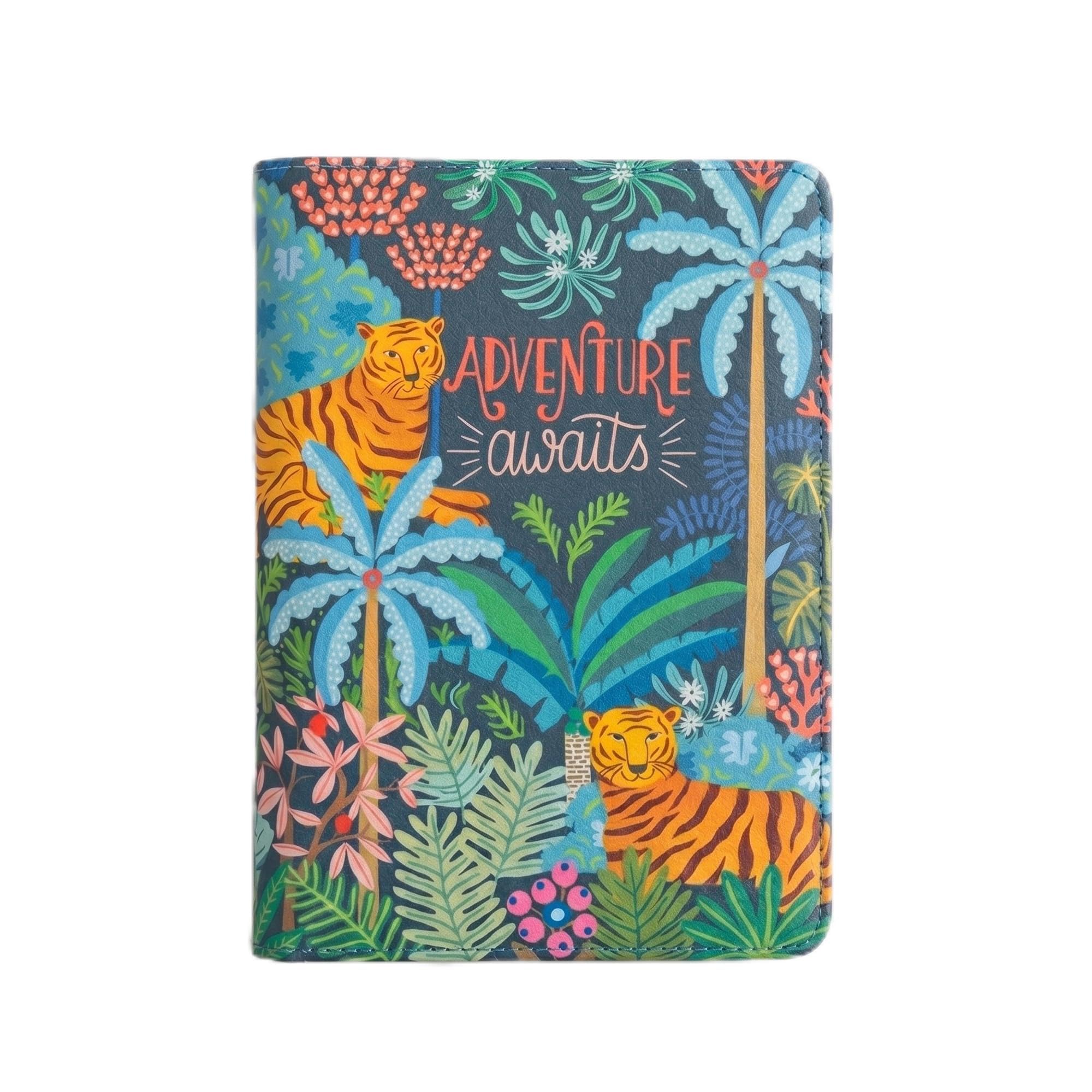 chumbak Adventure Awaits Passport Holder, Blue, Passport Holder, Travel Document Organizer, Stylish Printed Travel Accessory, Card and ID Holder, Lightweight Premium Design, Smart Travel Storage-picture-13