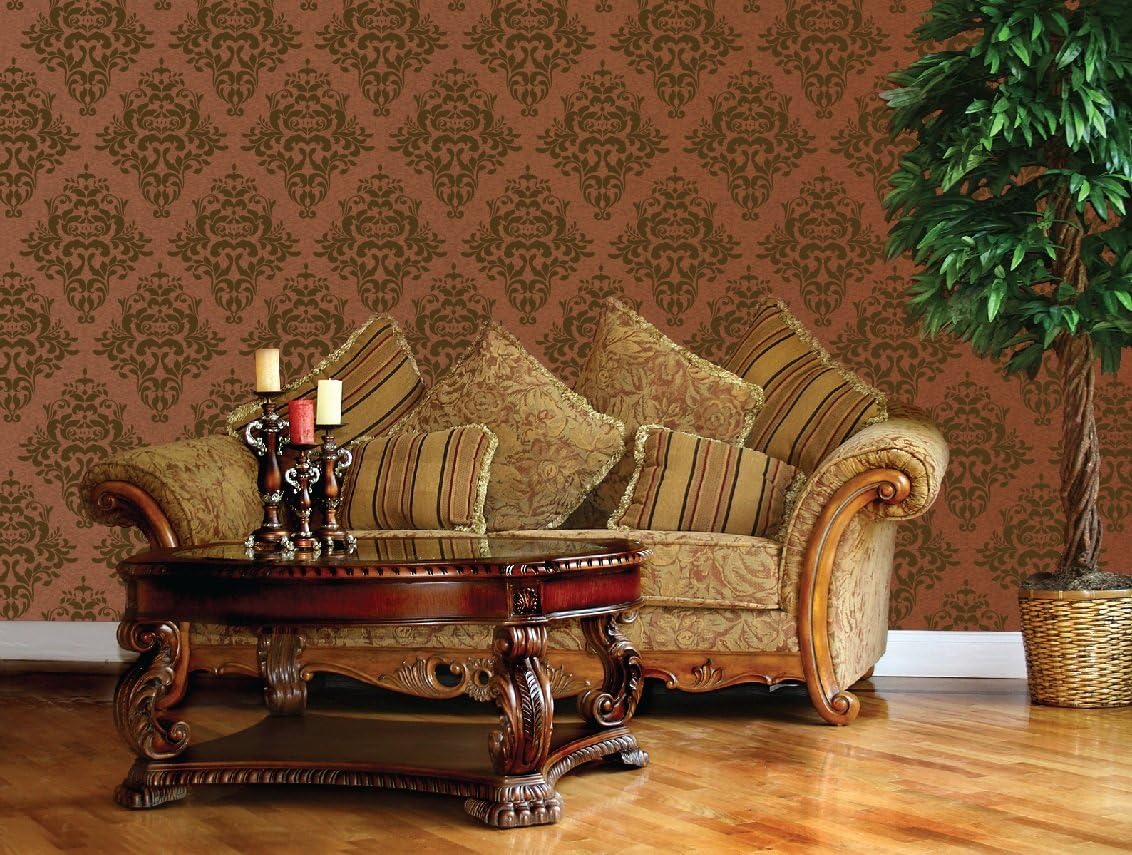 Large Wall Damask Stencil Border Faux Mural Design #1021 14 x 3 3/8