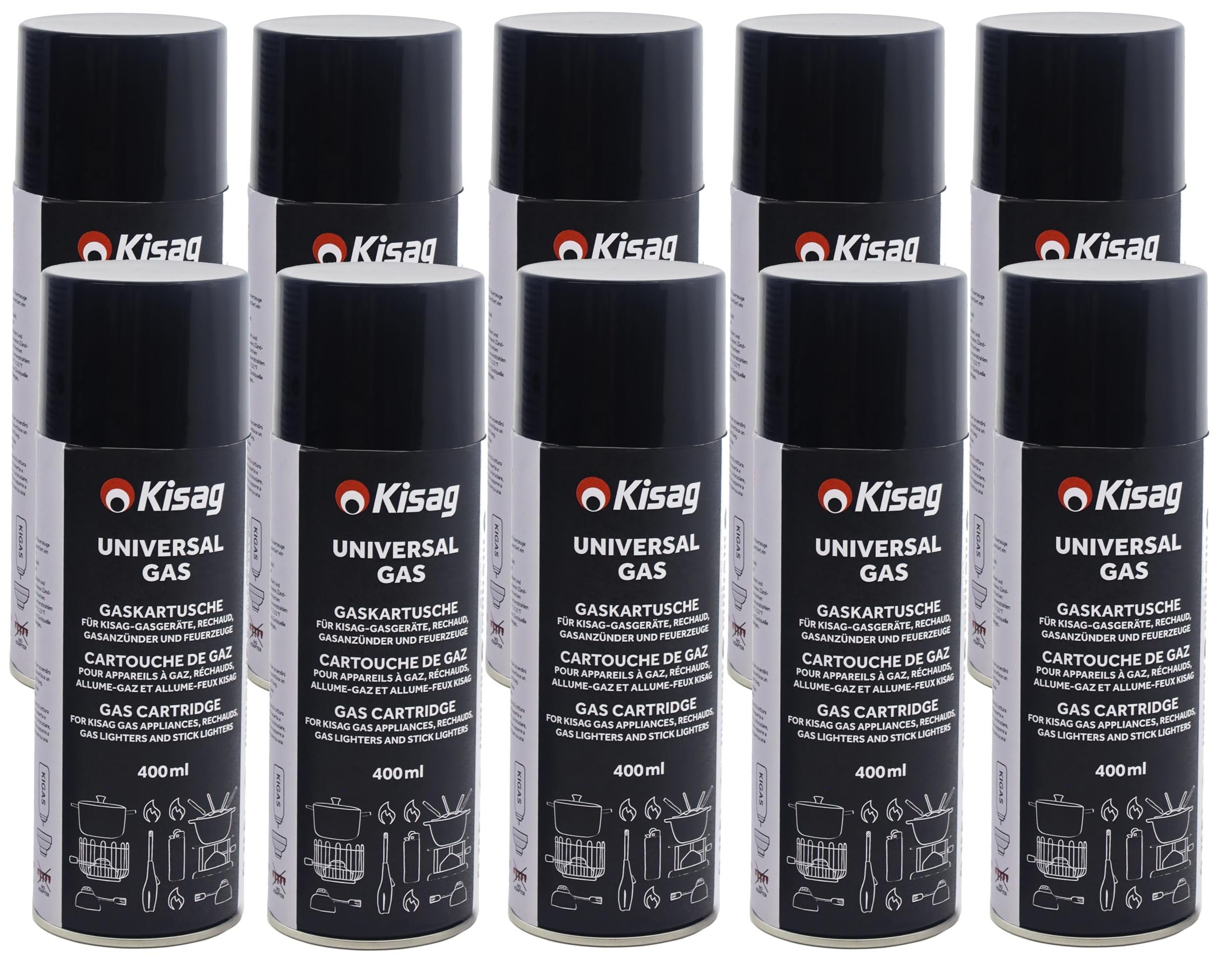 Kisag Kigas Lot de 10 recharges de 400 ml
