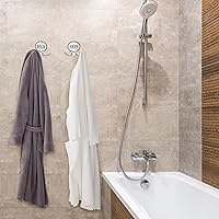 Vista 7 de AuldHome Design Ganchos para toallas para él y ella (juego de 2); ganchos de pared de puerta rústica de hierro fundido para decoración de casa