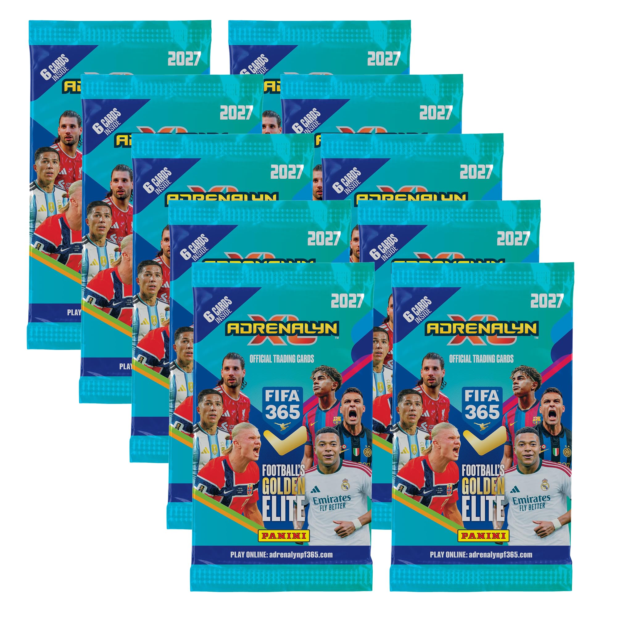 Panini FIFA 365 Adrenalyn XL 2027 Trading Cards - 10 x Boosters with 6 Cards Each