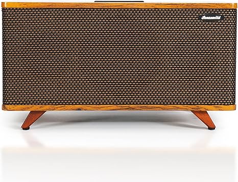 sensemild retro bluetooth speaker vintage portable performance speakers 60w heavy bass music player with 30w subwoofer stereo pairing tws portabl