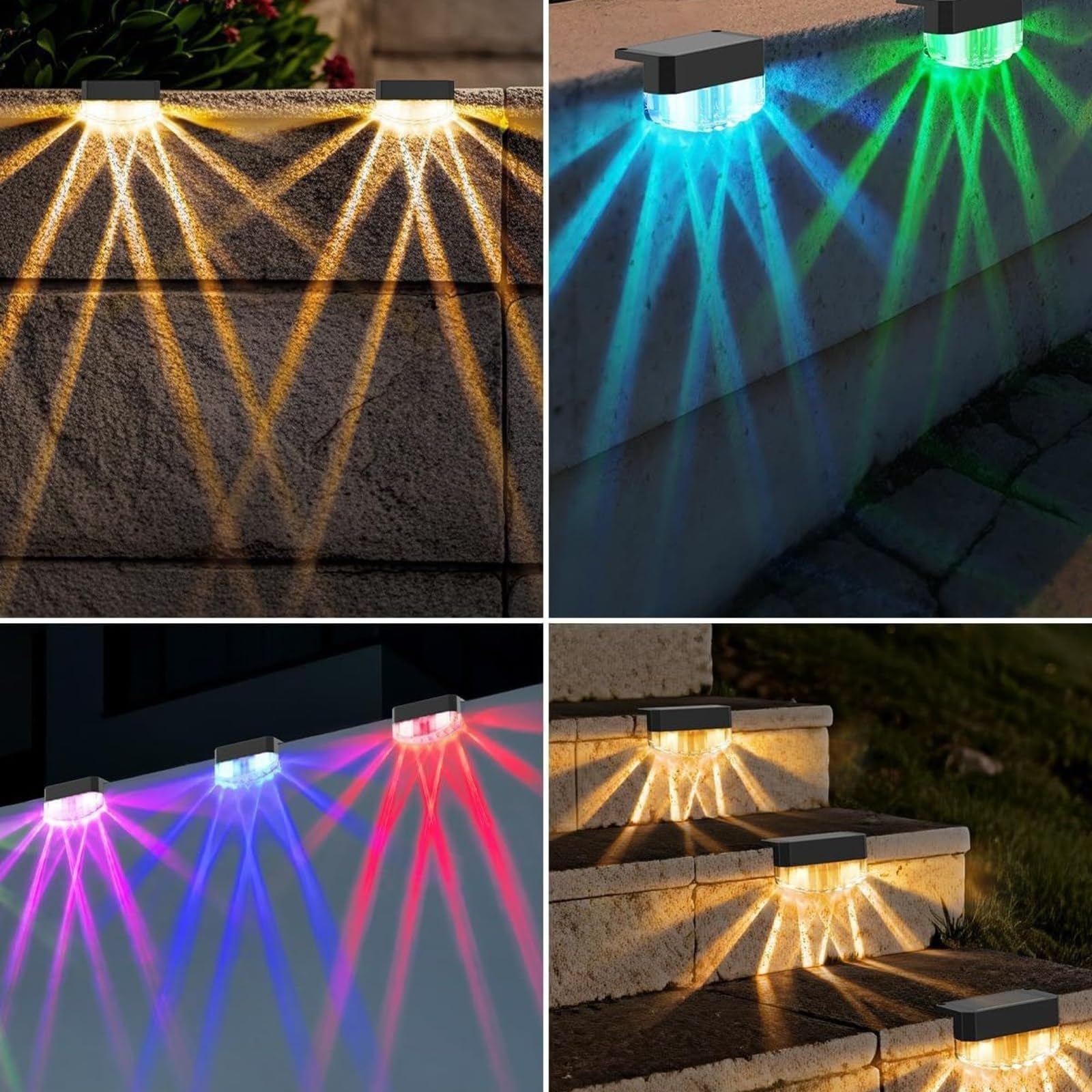 Luci Solari da Terra, Luci Solari Per Esterni, Confezione Da 8/16 per passerella da patio(Warm light,16pcs)