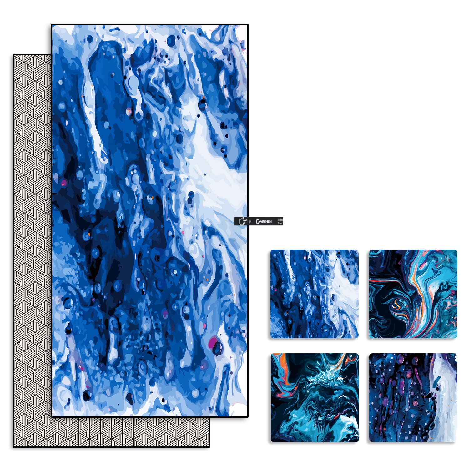 DARCHEN Microfiber Beach Towels Oversize Quick Dry Towel [1 or 4 Pack] - Travel Beach Towel for Swimming Pool, Sand Free Towel(Extra Large XL 70x35, Large 63x32) for Kids Adult, Compact Lightweight